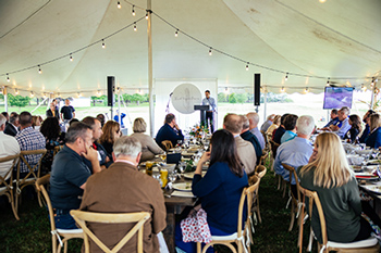 Tate & Lyle CEO Nick Hampton addressing attendees of the first Shared Impact Dinner.